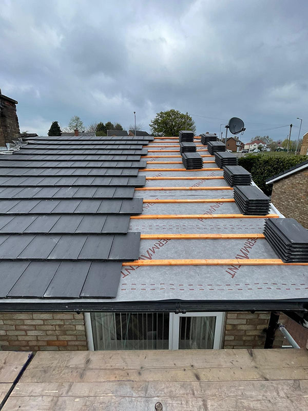 New tiled roof