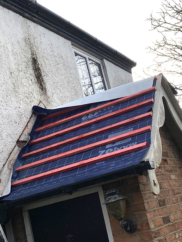 New porch roof
