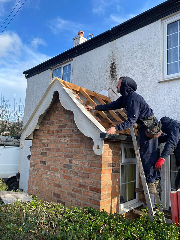 New porch roof